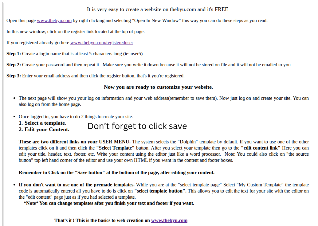 Make a free website!